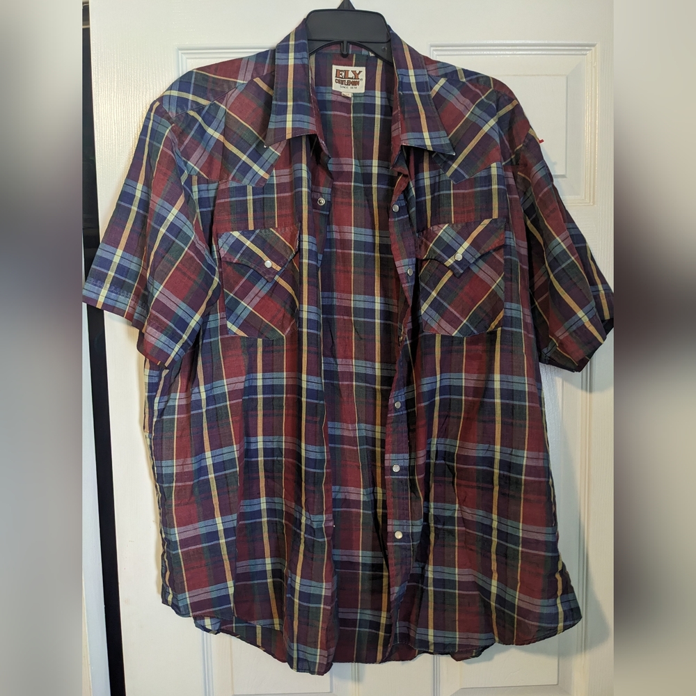 Vintage Ely Cattleman pearl snap shirt